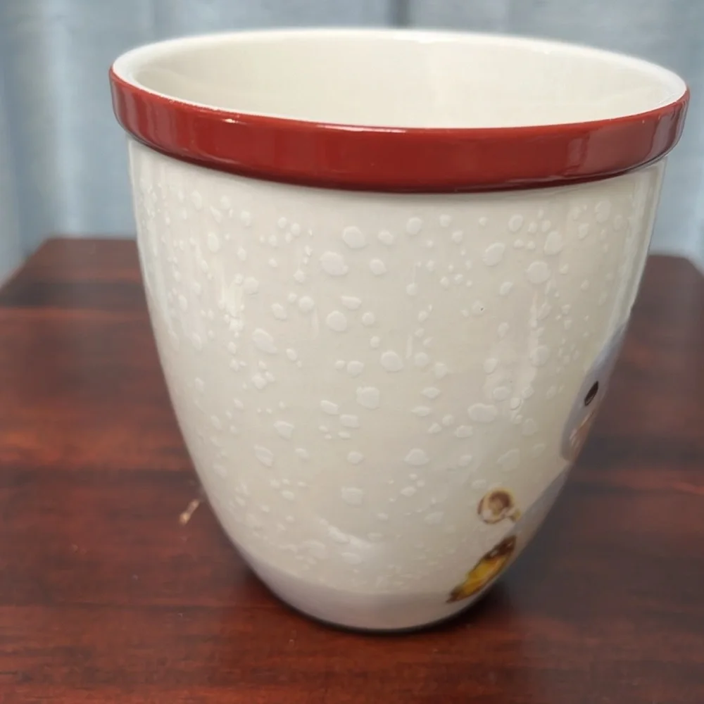 Nordic Elf Christmas Mug Elf Building Snowman by Svien Solem for Williams-Sonoma